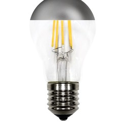 4W Standard A60 Filament LED E27 Dôme Argent