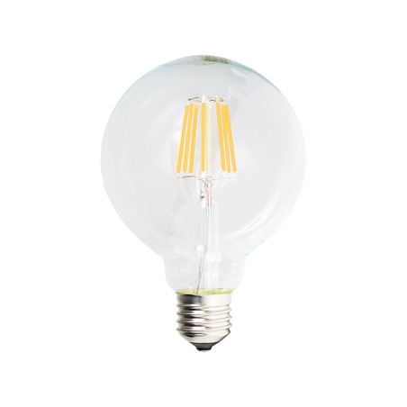 8W Globe G95 Filament LED E27 Verre