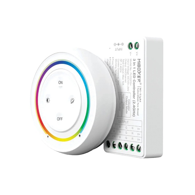 Kit contrôleur + contrôleur de bande RGB/RGBW/RGB+CCT FUT037SA+