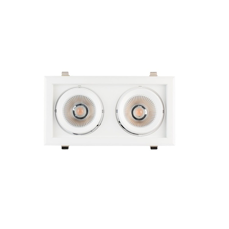 Quant 2x30W 330x175mm 36º CCT IP20 Blanc