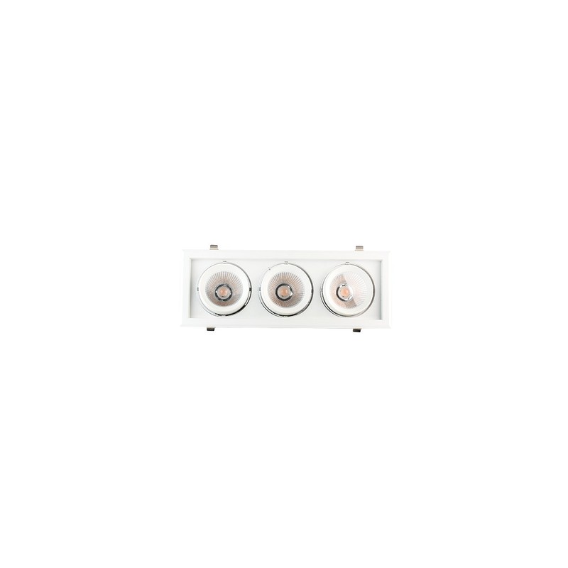 Quant 3x30W 475x175mm 36º CCT IP20 Blanc