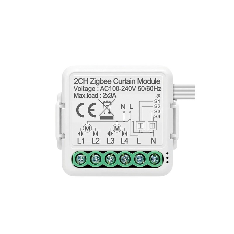 Module Volets/Rideaux 2 sorties ZigBee + Interrupteur Intelligent