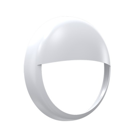 Anneau demi-visière Blanc pour plafonnier RUMU