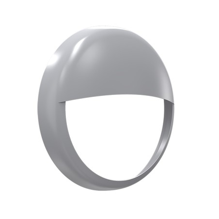 Anneau demi-visière Gris pour plafonnier RUMU