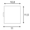 Sitra cube, applique en fonte rouillee, gx53, 9w max