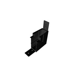 48V 20mm RECESS 90º Vertical couleurner Noir