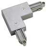 Rail 1 allumage, connecteur 2 rigide 90° terre int gris argent