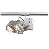 Rail  1 allumage, tec i 1xqrb111 50w max, gris argent, avec adapt.