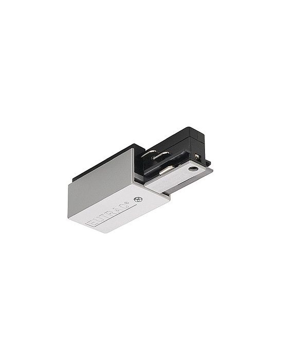 Rail 3 allumages eutrac, alimentation 1 terre gauche, gris argent