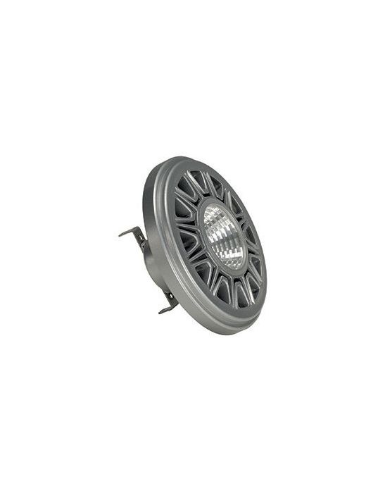 Lampe LED QRB111, 3000K, gris argent, 10W COB LED, 38°