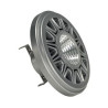 Lampe LED QRB111, 3000K, gris argent, 15W COB LED, 38°